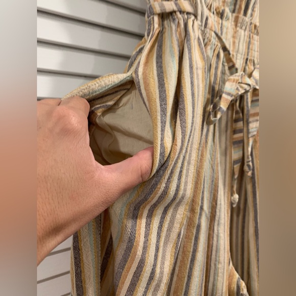 NWOT FP Roaming Shores strapless jumpsuit stripes barrel legs size‎ pocket XS - Picture 8 of 13